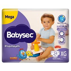 Fralda Descartável BABYSEC Premium Galinha Pintadinha XG com 26 Unidades