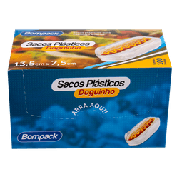 Saco para Hot Dog BOMPACK Plástico 13,5x7,5x0,03