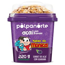 Sorbet Açaí POLPANORTE Turma da Mônica Com Granola 220g