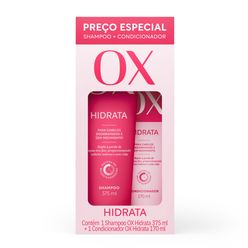 Kit OX Hidrata Shampoo 375ml + Condicionador 170ml Preço Especial