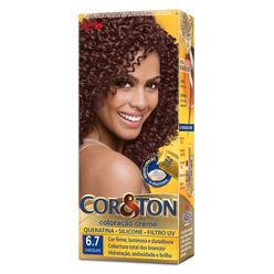 Coloração de Cabelo COR&TON Creme Chocolate 6.7