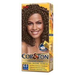Coloração de Cabelo COR&TON Creme Louro Escuro 6.0