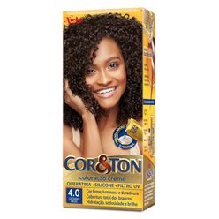 Coloração de Cabelo COR&TON Creme Castanho Médio 4.0