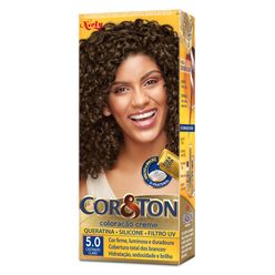 Colocaração de Cabelo COR&TON Coloração Creme Castanho Claro