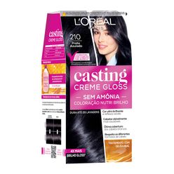 Coloração de Cabelo CASTING Gloss Preto Azulado 210