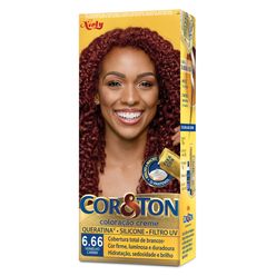 Coloração para Cabelo COR&TON Louro Escuro Vermelho 6.66