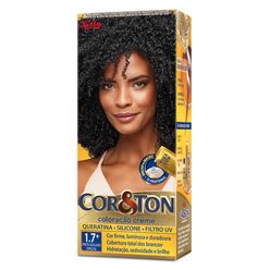 Coloração De Cabelo Cor&ton Creme Preto Azulado Especial 1.7+