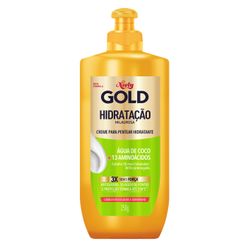 Creme Para Pentear Niely Gold Hidratação Milagrosa água De Coco + Extrato De Babosa 250g