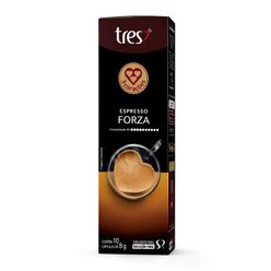 Capsula TRES Café Espresso Forza 3 Corações 10 unid