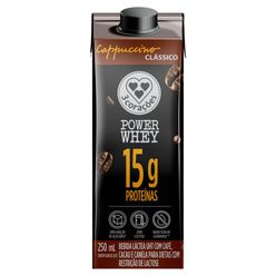 Bebida Láctea Cappuccino Power Whey 15g Classico 3 Corações 250ml