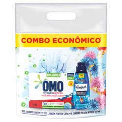 Lava Roupas OMO Lavagem Perfeita 1.6kg + Amaciante COMFORT 500ml