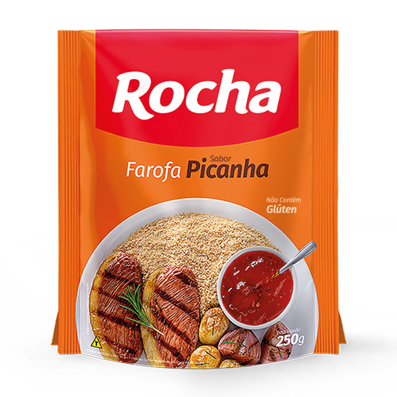 Farofa Pronta Rocha Mandioca Picanha 250g