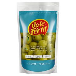 Azeitona Verde VALE FÉRTIL Light Menos 35% Sódio com Caroço 150g