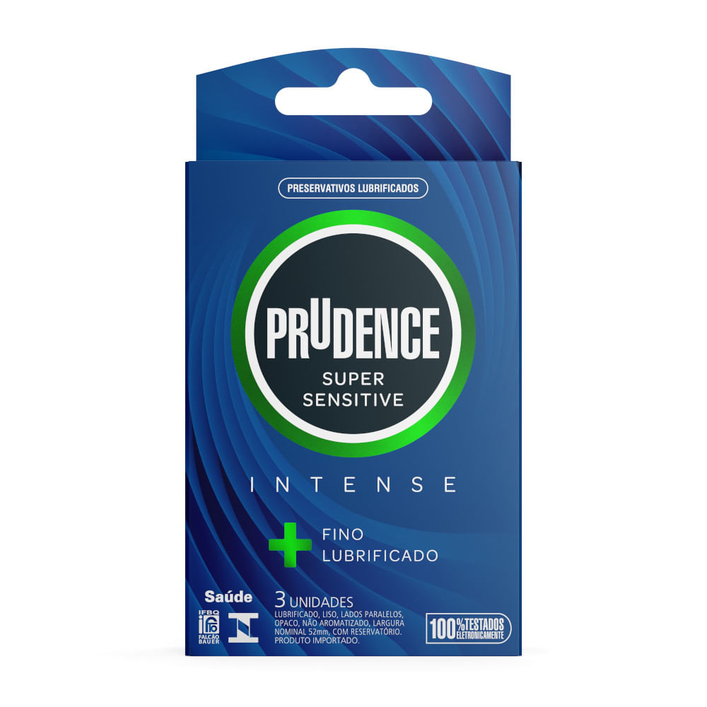 Preservativo PRUDENCE Super Sensitive Intense com 3 unidades - Angeloni  Supermercado