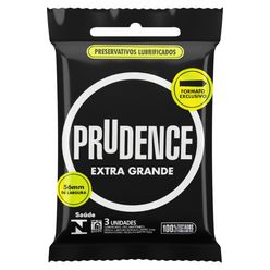 Preservativo PRUDENCE Extra Grande com 3 unidades