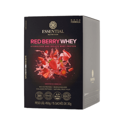 Proteina ESSENTIAL Red Berry Whey Frutas Vermelhas 420g