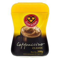 Café 3 CORAÇÕES cappuccino Classic pote 200g