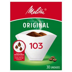 Filtro de papel MELITTA grande  103 com 30 unidades