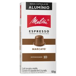 Café MELITTA Espresso Marcato Intensidade 10 Compatíveis com Máquinas Nespresso com 10 Cápsulas 53g