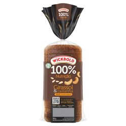 Pão WICKBOLD Grão Sabor 100% Integral  Girassol e Castanha 350g