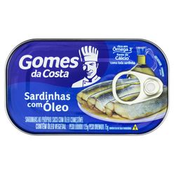 Sardinha GOMES DA COSTA abre fácil ao óleo 75g