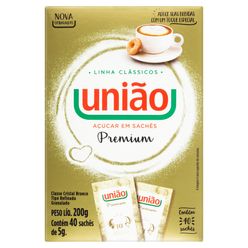 UNIÃO Premium com 40 sachês caixa 200g