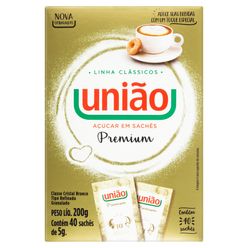 UNIÃO Premium com 40 sachês caixa 200g