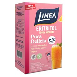 Adoçante em Pó LINEA Eritritol 100% Natural com 50 Envelopes de 5g 250g