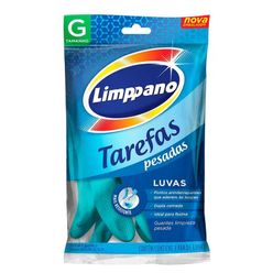 Luva Tarefas Pesadas Limppano Grande Com 2 Unidades