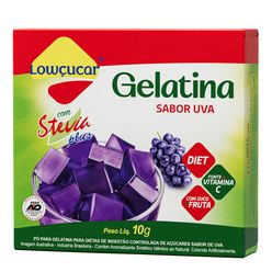 Pó Gelatina LOWÇUCAR Zero com Stévia Uva 10g