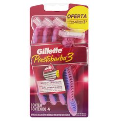 Aparelho Depilatório GILLETTE Prestobarba 3 Feminino Leve 4 Pague 3 Unidades