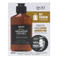 Kit Viagem QOD Shampoo Whisky 100ml + Pomada Walk 7g