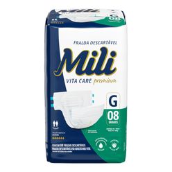 Fralda para Incontinência MILI Vita Care Premium g com 8 Unidades