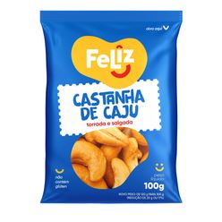 Castanha de Caju Torrada e Salgada FELIZ 100g