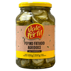 Pepino Fatiado VALE FÉRTIL Agridoce 300g