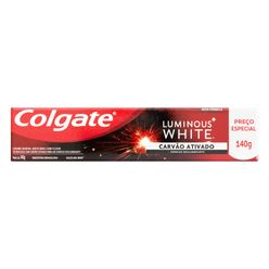 Creme Dantal Colgate Luminous White Carvão Ativado 140g Preço Especial