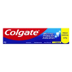 Creme Dental COLGATE Máxima Proteção Anticáries Menta Refrescante 120g Preço Especial