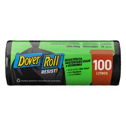 Saco de Lixo DOVER ROLL Resist! com 10 Unidades 100L