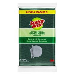 Esponja SCOTCH-BRITE Cozinha Multiuso Leve 4 Pague 3 Unidades