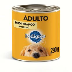 Ração úmida Pedigree Para Cães Frango Ao Molho Lata Adulto 290g