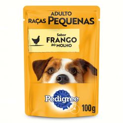 Ração úmida Pedigree Para Cães Frango Ao Molho Sachê Adulto 100g