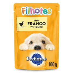 Ração úmida Pedigree Para Cães Frango Ao Molho Sachê Júnior 100g