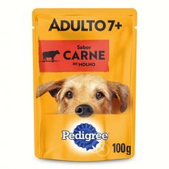 Ração úmida Pedigree Para Cães Carne Sachê Adulto 7+ 100g