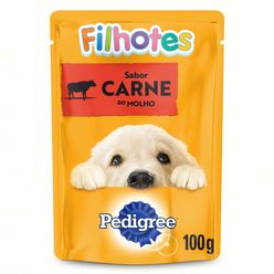 Ração úmida Pedigree Para Cães Carne Sachê Filhote 100g