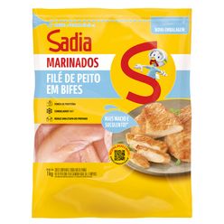 Filé de Peito de Frango SADIA Marinado Levemente Temperado & sem Aditivos Congelado 1Kg