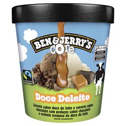 Sorvete BEN&JERRYS Doce de Leite Core Pote 458ml
