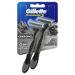 Aparelho de Barbear GILLETTE Prestobarba 3 Carbono com 2 unidades