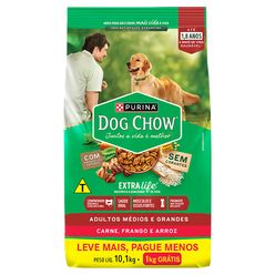 Ração DOG CHOW para Cães Adulto Raças Média e Grande Leve 10.1 Pague 9.1kg