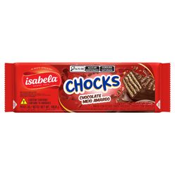 Biscoito ISABELA Wafer Chocks Chocolate Meio Amargo 100,8g