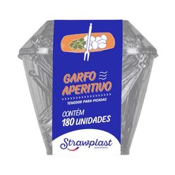 Garfo Descartável aperitivo STRAWPLAST 180 unidades